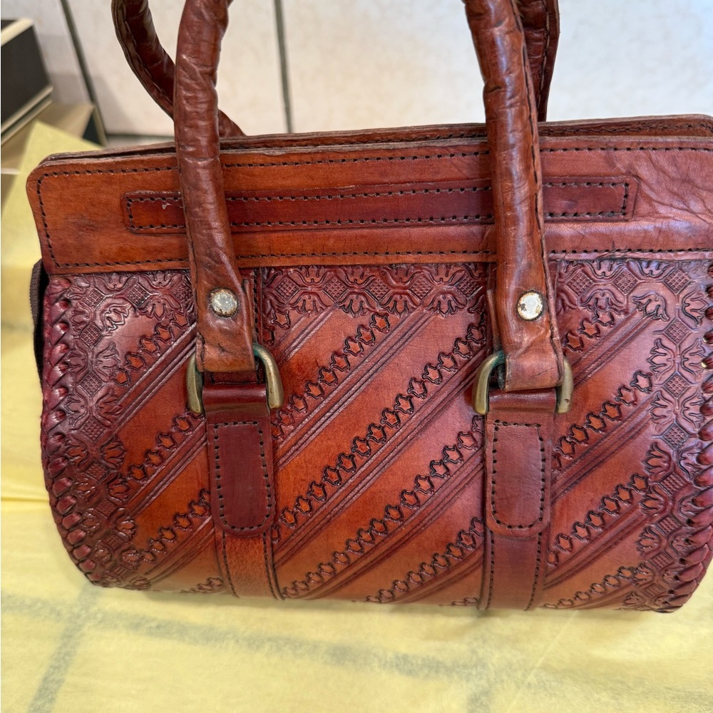 Artisan Leather Satchel in Rich Brown